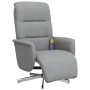 Massage-Fernsehsessel mit Fußstütze, hellgrauem Stoff. von , Sessel - Ref: Foro24-356573, Preis: 230,95 €, Rabatt: %