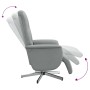 Light gray fabric reclining massage chair with footrest by , Armchairs - Ref: Foro24-356573, Price: 242,86 €, Discount: %