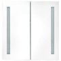 Badezimmerschrank mit LED-Spiegel glänzend grau 62x14x60 cm von vidaXL, Badezimmerwaschtische - Ref: Foro24-326521, Preis: 10...