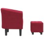 Armchair with red wine velvet footstool by , Armchairs - Ref: Foro24-356455, Price: 167,88 €, Discount: %