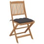 4 Stück klappbare Gartenstühle und Kissen aus massivem Akazienholz von vidaXL, Gartenstühle - Ref: Foro24-3064686, Preis: 213...
