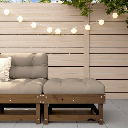 Massiver Gartenhocker aus honigbraunem Kiefernholz von , Modulare Sofas für den Außenbereich - Ref: Foro24-825383, Preis: 65,...