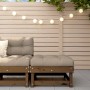Massiver Gartenhocker aus honigbraunem Kiefernholz von , Modulare Sofas für den Außenbereich - Ref: Foro24-825383, Preis: 65,...