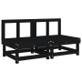 Zwei zentrale Gartensofas aus massivem schwarzen Kiefernholz von , Modulare Sofas für den Außenbereich - Ref: Foro24-825405, ...