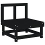 Zwei zentrale Gartensofas aus massivem schwarzen Kiefernholz von , Modulare Sofas für den Außenbereich - Ref: Foro24-825405, ...