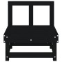 Zwei zentrale Gartensofas aus massivem schwarzen Kiefernholz von , Modulare Sofas für den Außenbereich - Ref: Foro24-825405, ...