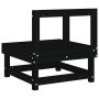 Garden center sofas 2 units solid black pine wood by , Modular outdoor sofas - Ref: Foro24-825405, Price: 120,73 €, Discount: %