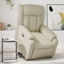 Sillón reclinable elevable cuero artificial color crema de , Sillones - Ref: Foro24-3205265, Precio: 331,94 €, Descuento: %