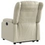 Sillón reclinable elevable cuero artificial color crema de , Sillones - Ref: Foro24-3205265, Precio: 331,94 €, Descuento: %
