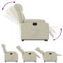 Sillón reclinable elevable cuero artificial color crema de , Sillones - Ref: Foro24-3205265, Precio: 331,94 €, Descuento: %