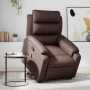 Brauner Kunstleder-Fußmassage-Sessel mit Liegefunktion von , Sessel - Ref: Foro24-3205051, Preis: 308,05 €, Rabatt: %
