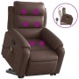 Brown synthetic leather foot massage recliner by , Armchairs - Ref: Foro24-3205051, Price: 308,05 €, Discount: %