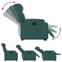 Verstellbarer Aufstehsessel aus dunkelgrünem Stoff von , Sessel - Ref: Foro24-3205322, Preis: 319,40 €, Rabatt: %