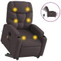 Elektrischer, verstellbarer, aufklappbarer Massagesessel aus dunkelbraunem Stoff. von , Sessel - Ref: Foro24-3204637, Preis: ...