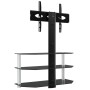 Eck-TV-Möbel mit 3 Ebenen für 32-70 Zoll in Schwarz-Silber. von , TV-Möbel - Ref: Foro24-358176, Preis: 137,47 €, Rabatt: %