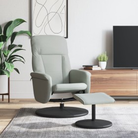 Sillón reclinable con reposapiés terciopelo gris claro de , Sillones - Ref: Foro24-356689, Precio: 176,08 €, Descuento: %