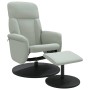 Light gray velvet recliner with footrest by , Armchairs - Ref: Foro24-356689, Price: 178,52 €, Discount: %