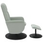 Light gray velvet recliner with footrest by , Armchairs - Ref: Foro24-356689, Price: 178,52 €, Discount: %