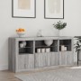 Sideboard mit LED-Lichtern in Sonoma-Grau 142,5x37x67 cm von , Sideboards - Ref: Foro24-3209070, Preis: 178,93 €, Rabatt: %
