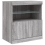 Sideboard mit LED-Lichtern in Sonoma-Grau 142,5x37x67 cm von , Sideboards - Ref: Foro24-3209070, Preis: 178,93 €, Rabatt: %