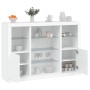 Vitrinen mit LED-Lichtern, 3-teilig, aus weißem Ingenieurholz. von , Sideboards - Ref: Foro24-3209128, Preis: 223,98 €, Rabat...