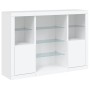 Vitrinen mit LED-Lichtern, 3-teilig, aus weißem Ingenieurholz. von , Sideboards - Ref: Foro24-3209128, Preis: 223,98 €, Rabat...