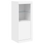 Vitrinen mit LED-Lichtern, 3-teilig, aus weißem Ingenieurholz. von , Sideboards - Ref: Foro24-3209128, Preis: 223,98 €, Rabat...