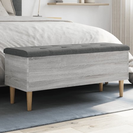 Bank mit Stauraum aus grauem Sonoma-Ingenieurholz 102x42x46 cm. von , Bänke für Hallen und Lager - Ref: Foro24-835087, Preis:...