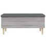 Bank mit Stauraum aus grauem Sonoma-Ingenieurholz 102x42x46 cm. von , Bänke für Hallen und Lager - Ref: Foro24-835087, Preis:...