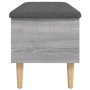 Engineered wood storage bench in gray Sonoma, 102x42x46 cm. by , Benches for halls and storage - Ref: Foro24-835087, Price: 1...
