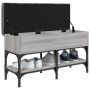 Bank Schuhmacher aus grauem Sonoma-Ingenieurholz 82x32x45 cm von , Bänke für Hallen und Lager - Ref: Foro24-835175, Preis: 66...