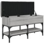 Bank Schuhmacher aus grauem Sonoma-Ingenieurholz 82x32x45 cm von , Bänke für Hallen und Lager - Ref: Foro24-835175, Preis: 66...