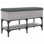 Bank Schuhmacher aus grauem Sonoma-Ingenieurholz 82x32x45 cm von , Bänke für Hallen und Lager - Ref: Foro24-835175, Preis: 66...