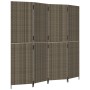 4-panel gray synthetic rattan room divider by , Room dividers - Ref: Foro24-365346, Price: 190,68 €, Discount: %