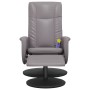 Reclining massage armchair with footrest in gray synthetic leather by , Armchairs - Ref: Foro24-356519, Price: 183,15 €, Disc...