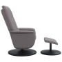 Reclining massage armchair with footrest in gray synthetic leather by , Armchairs - Ref: Foro24-356519, Price: 183,15 €, Disc...
