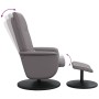 Reclining massage armchair with footrest in gray synthetic leather by , Armchairs - Ref: Foro24-356519, Price: 183,15 €, Disc...
