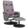 Reclining massage armchair with footrest in gray synthetic leather by , Armchairs - Ref: Foro24-356519, Price: 183,15 €, Disc...