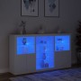 Sideboard with white LED lights 181.5x37x100 cm by , Sideboards - Ref: Foro24-3209177, Price: 224,64 €, Discount: %