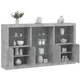 Sideboard mit LED-Lichtern in Betongrau 181,5x37x100 cm von , Sideboards - Ref: Foro24-3209180, Preis: 201,22 €, Rabatt: %