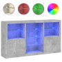 Sideboard with LED lights in concrete gray 181.5x37x100 cm by , Sideboards - Ref: Foro24-3209180, Price: 203,81 €, Discount: %