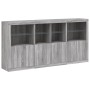 Sideboard mit LED-Lichtern in Sonoma-Grau 202x37x100 cm von , Sideboards - Ref: Foro24-3209161, Preis: 330,68 €, Rabatt: %