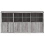 Sideboard mit LED-Lichtern in Sonoma-Grau 202x37x100 cm von , Sideboards - Ref: Foro24-3209161, Preis: 330,68 €, Rabatt: %