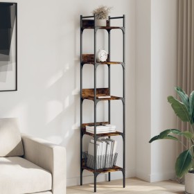 Bookcase with 5 smoked oak wood shelves 35x30x174 cm by , Bookcases and shelves - Ref: Foro24-838855, Price: 57,60 €, Discoun...