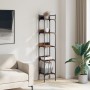 Bookcase with 5 smoked oak wood shelves 35x30x174 cm by , Bookcases and shelves - Ref: Foro24-838855, Price: 57,60 €, Discoun...