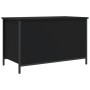 Engineered wood storage bench in black, 80x42.5x50 cm by , Benches for halls and storage - Ref: Foro24-839013, Price: 72,50 €...