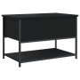 Bank mit Stauraum aus schwarzem Ingenieurholz 70x42,5x47 cm. von , Bänke für Hallen und Lager - Ref: Foro24-839018, Preis: 55...