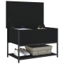 Bank mit Stauraum aus schwarzem Ingenieurholz 70x42,5x47 cm. von , Bänke für Hallen und Lager - Ref: Foro24-839018, Preis: 55...