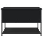 Bank mit Stauraum aus schwarzem Ingenieurholz 70x42,5x47 cm. von , Bänke für Hallen und Lager - Ref: Foro24-839018, Preis: 55...