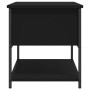 Bank mit Stauraum aus schwarzem Ingenieurholz 70x42,5x47 cm. von , Bänke für Hallen und Lager - Ref: Foro24-839018, Preis: 55...